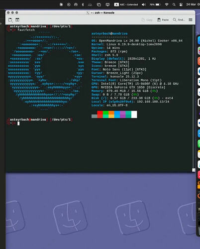 My OpenMandriva in fastfetch