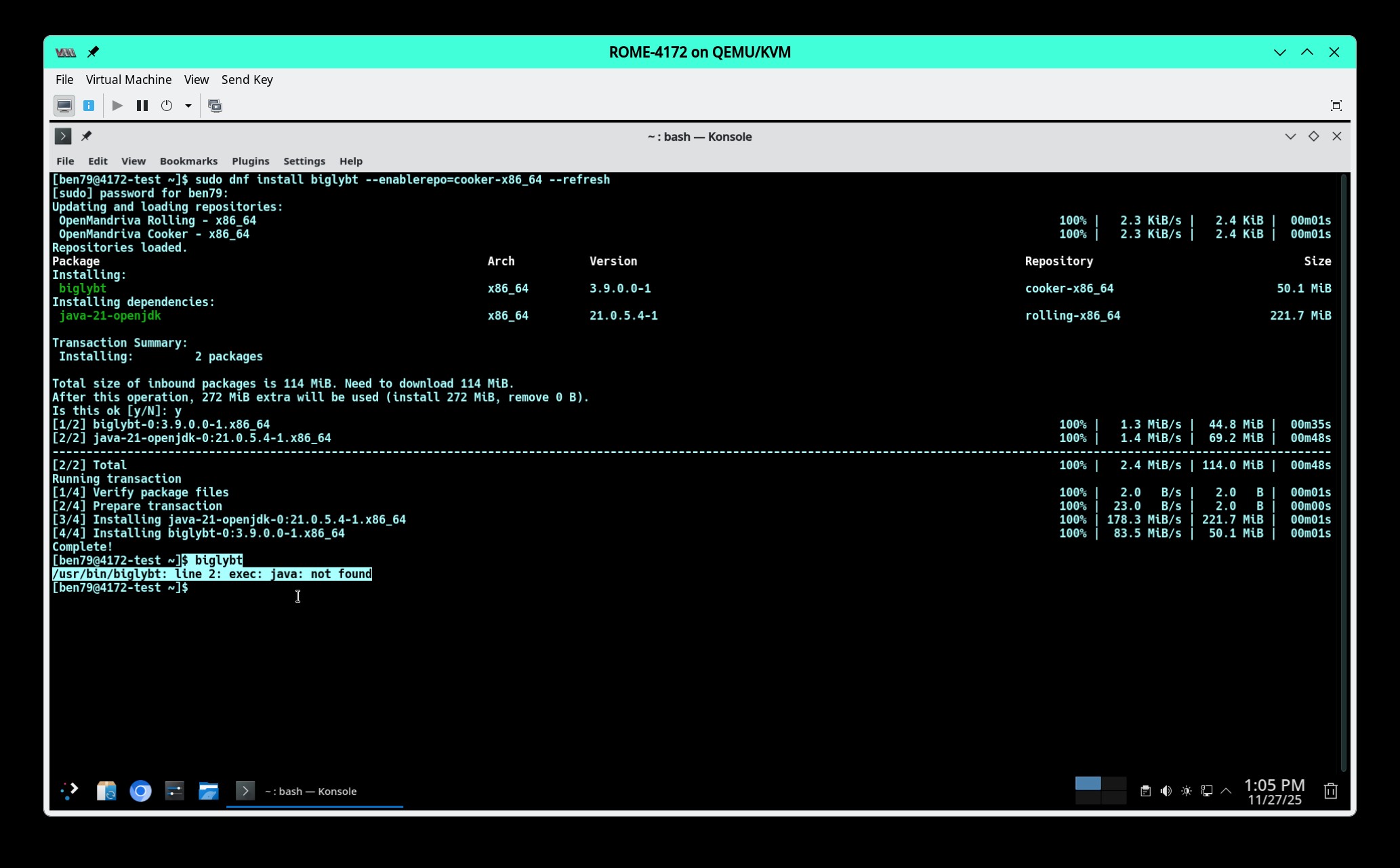 Help with installing BiglyBT on openmandriva rock - Coffee break ...